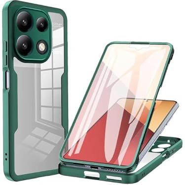 Imagem de MRRSIWEI Capa para Xiaomi Poco X6 Pro 5G, [Protetor de tela embutido] [À prova de choque de grau militar] Capa protetora robusta de corpo inteiro de 360° para Xiaomi Poco X6 Pro 5G / Redmi K70E 5G.