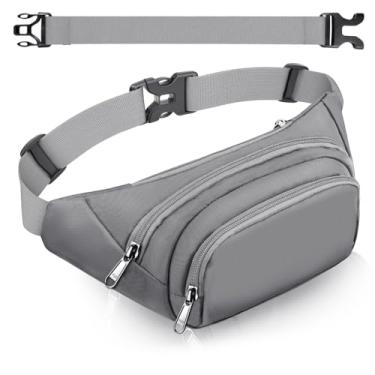 Imagem de Pochete grande para mulheres e homens – Bolsa de cintura Syican com 3 bolsos com zíper, presentes para desfrutar de esportes, viagens, treino, casual, bolsas transversais para mãos livres, serve no