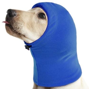 Imagem de IDOMIK Moletom com capuz calmante para cães, protetores de ouvido para acalmar a ansiedade, capa de cabeça de orelhas de cachorro para proteção de ruído, Snoods para animais de estimação, fogos de