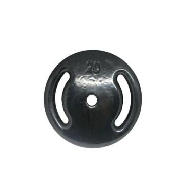 Imagem de Anilha Emborrachada 20KGs Vazada Para Academia Musculação - 1 Fit