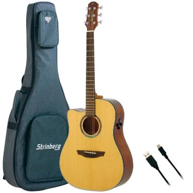 Imagem de Violão Strinberg Diamond Dd3sc Rt Ns Folk Canhoto C/ Bag