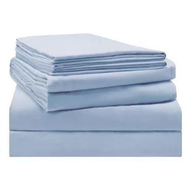 Imagem de Kit 10 Lençol Casal Sem Elástico Algodão Percal 180 Fios  - Out Casa C