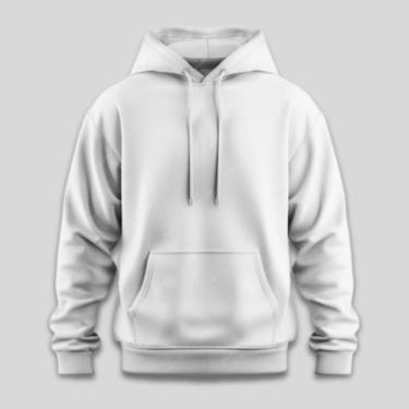 Imagem de Blusa Moletom Branca Infantil Agsalho Frio Inverno Lisa Liso - Duda Fa