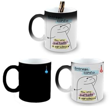 Imagem de Caneca Mágica Porcelana Presente Meme Flork Entrego Confio