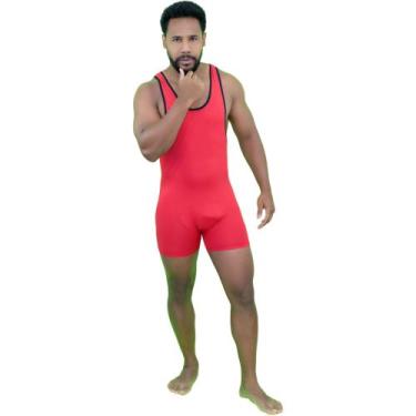 Imagem de Body Masculino Carnaval Proteção UV - Carolina Wuyk, Vermelho, P, Masc