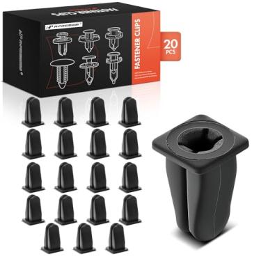 Imagem de A-Premium 20 peças de nylon branco capota ventilação porca guarnição clipe rebite compatível com modelos Mercedes-Benz e BMW - para furo de 6,5 mm x 7 mm