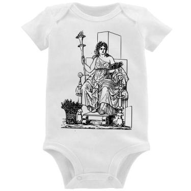 Imagem de Body Bebê Deusa Ceres - Foca na Moda, Branco, P