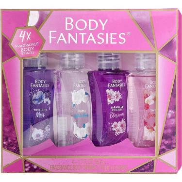 Imagem de Kit Presente Feminino Body Fantasies Variety De 4 Peças Todos São Spray Corporal 50 Ml
