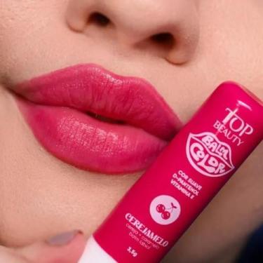 Imagem de Protetor labial balms color cereja melo top beauty