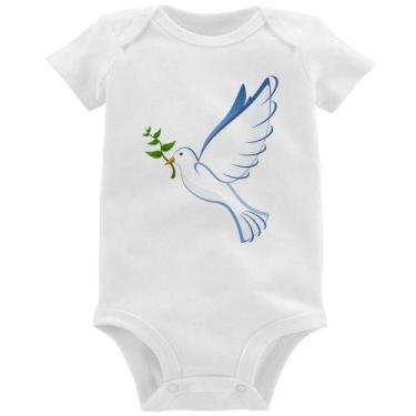 Imagem de Body Bebê Pomba da Paz - Foca na Moda, Branco, G