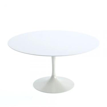Imagem de Mesa De Jantar Redonda 90 Cm + Vidro Temp Branco