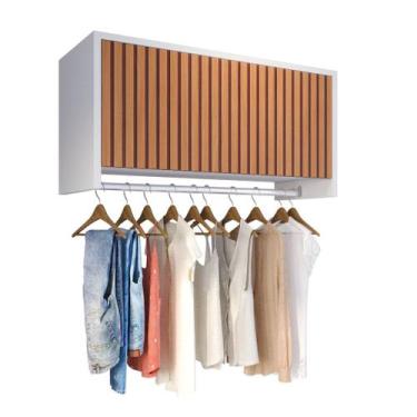 Imagem de Armário Suspenso Lavanderia Com Cabideiro Para Roupas - Maga Flex, Bra