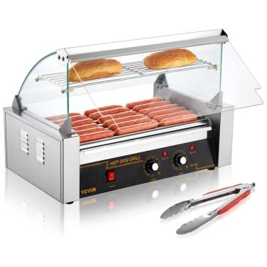Imagem de Máquina para Hot Dog 7 Rolos Até 18 Salsichas, Aço Inoxidável, 1050W 110V, Sausage, Prata