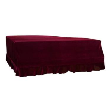 Imagem de Esquirla Capa de piano de cauda, ​​cobertura de proteção do triângulo, capa de poeira de piano, decorativo, macio e à prova de umidade leve à prova de poeira, Vermelho, L