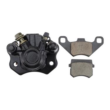 Imagem de GOOFIT Pinça de freio hidráulico dianteiro com pastilhas de freio sobressalentes para substituição para quadriciclo de 50cc 70cc 90cc 110cc 125cc 200cc 250cc ATV Quad Bike Buggy Go Kart Taotao Roketa