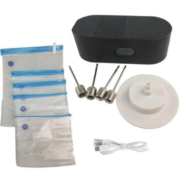 Imagem de Seladora A Vacuo Recarregavel 2 Em 1 Bomba De Ar Infla Enche Bola Sela Alimentos Comida Carne Cozinha