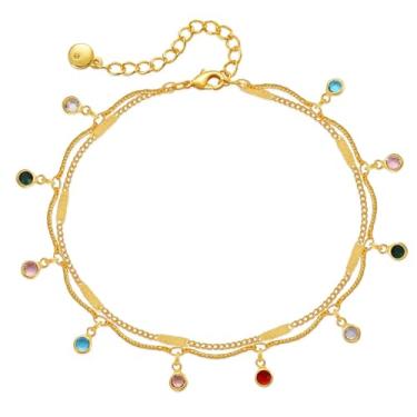 Imagem de Yumikoo Tornozeleira feminina banhada a ouro 18 k, middle, Ouro amarelo, Sem pedras preciosas