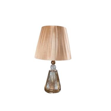 Imagem de Abajur Luminaria Decorativo Quarto Sala Criado Mudo Cristal Com Led 40cm (Dourado)