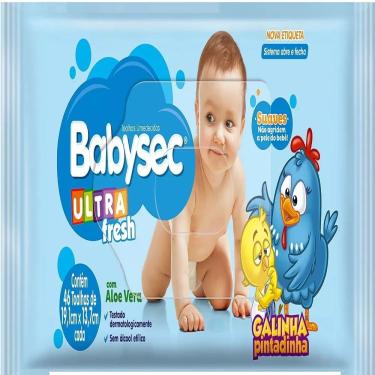 Imagem de Lenço Umedecido Babysec Galinha Pint Ultrafresh - 46 Unidades