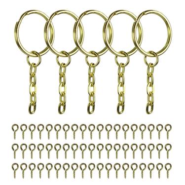 Imagem de Argola 23mm Dourada Com Gancho Pitão Rosqueável 9mm Dourado Com 100 Peças