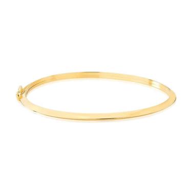 Imagem de Pulseira Bracelete de Ouro 18k Algema Fio Achatado