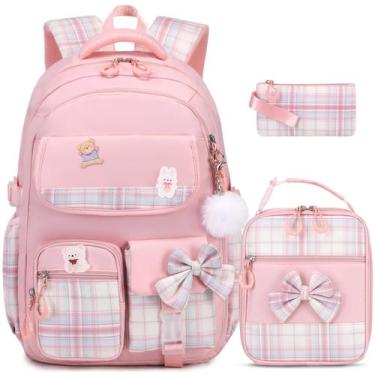 Imagem de Mochila ACESAK Girls Kindergarten Elementary School rosa