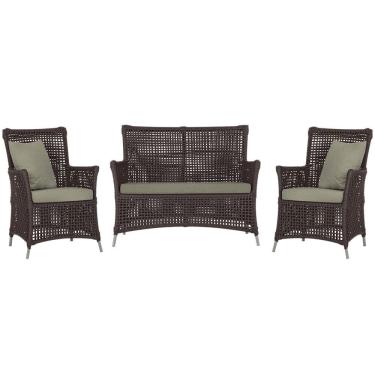 Imagem de  Jogo Sofá e 2 Poltronas de Área Igapó Alumínio