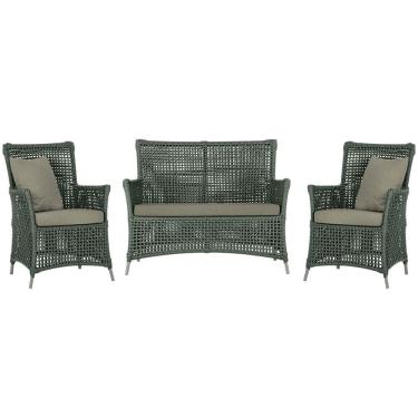 Imagem de  Jogo Sofá e 2 Poltronas de Área Igapó Alumínio