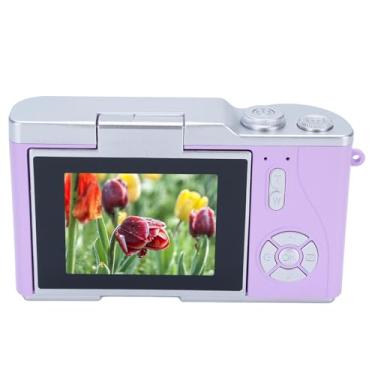Imagem de Câmera Digital para Fotografia e Vídeo, Portátil 1080p 48MP Câmera CCD 2,4 Polegadas HD Screen 18x Zoom Digital Com Bateria de 800mAh para Selfies do Youtube Viagens (Roxo)