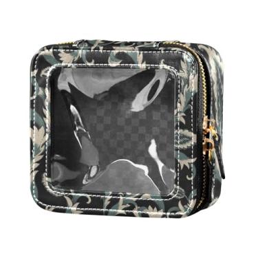 Imagem de Fitrendlovey Bolsa organizadora espaçosa de couro PU com claraboia e zíper para cosméticos em movimento, T7, one size