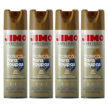 Imagem de Kit 4 Inseticida Antitraça Aerosol Jimo 300ml