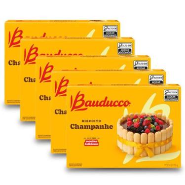 Imagem de Biscoito Bauducco Champanhe Kit 5 Pacotes de 150g