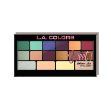 Imagem de L.A. Colors Sweet! Paleta de sombras de 16 cores, divertida, 30 ml
