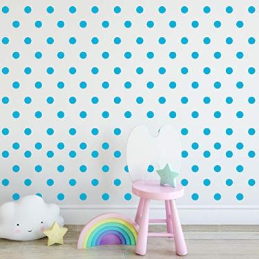 Imagem de Adesivo de Parede Bolinhas Azul Celeste 144un