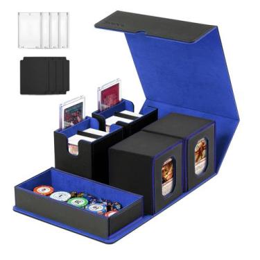 Imagem de Caixa de armazenamento de cartas colecionáveis Solisifime 5 em 1 com d
