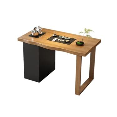 Imagem de Mesa de Chá Mesa de centro de madeira maciça para quarto, mesa de chá pequena para uso doméstico moderna e simples, sala de estudo, mesa de escritório Mesa Lateral(Grande)