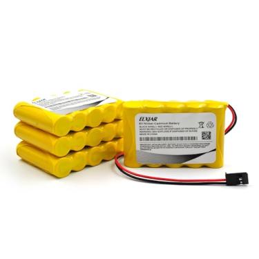 Imagem de YUTSUJO (Pacote com 4) 6V 1000mAh Ni-Cd Bateria Receptor com Conectores Hitec para Aviões RC, Aeronaves RC, Helicópteros RC, Compatível com Receptores Hitec, Futaba, JR