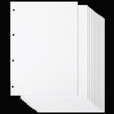 Imagem de CRASPIRE Refil A4 com 40 folhas, folhas soltas, recarregáveis, para agenda, refil de papel pautado, 4 furos, para fichário de 4 anéis, substitua o álbum de coleta de adesivos