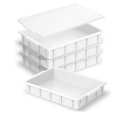Imagem de Kit Com 4 Caixa De Fermentação De Pizza Massas Com 1 Tampa - LCR