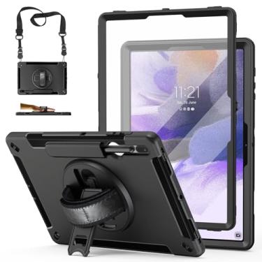 Imagem de Capa para Galaxy Tab S7 FE/S7 Plus/S8 Plus 12,4 POLEGADAS: Capa protetora de TPU para Samsung Tablet S7 FE/S7 Plus/S8 Plus 12,4 com protetor de tela - suporte - alça de ombro - suporte para S-Pen