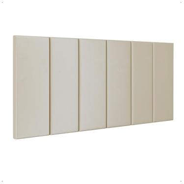 Imagem de Cabeceira Painel Suspensa Julia Estofada Suede Para Cama de Casal 1,40 (Areia) - Lojas RPM