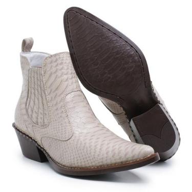 Imagem de Bota Masculina Texana Cano Curto - Couro estampa Anaconda - LOJA RPERO