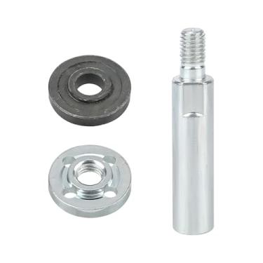 Imagem de Haste de extensão de esmerilhadeira angular, eixo adaptador de máquina de polimento de rosca M10 com 2 placas de pressão, ferramenta de fixação de extensão de esmerilhadeira angular para rebarbadora e