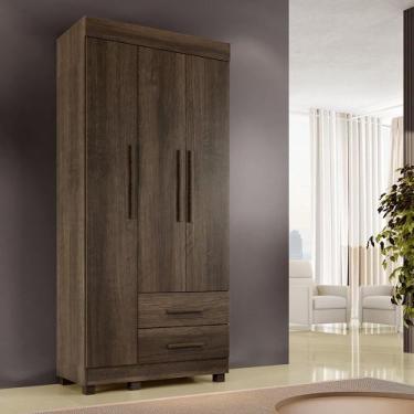 Imagem de Guarda Roupa Solteiro 3 Portas 2 Gavetas com Pés Copacabana New Beneti