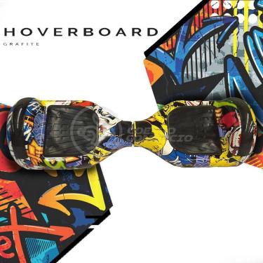 Imagem de Hoverboard Infantil Skate Elétrico Arte Urbana Led Grafite