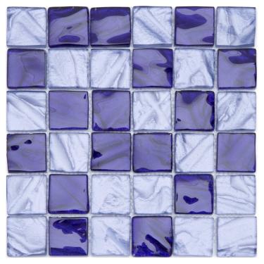 Imagem de Pastilha De Vidro Jansuí Glass Mosaic 30cmx30cm (placas) Roxo