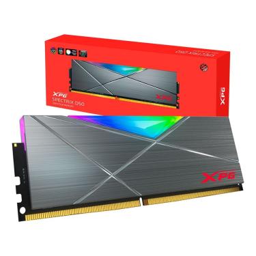 Imagem de Memória Gamer Xpg Spectrix D50, 8gb, Ddr4, 3200mhz, Cl16, Rgb, Cinza - Ax4u32008g16a-st50