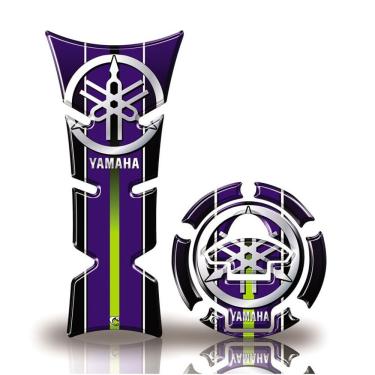 Imagem de Kit Protetor De Tanque E Bocal Moto Yamaha Azul Acima 2018 Azul