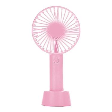 Imagem de Mini Ventilador Mao E Mesa Usb Bateria Portatil 3 Velocidades Recarregavel Mão Rosa