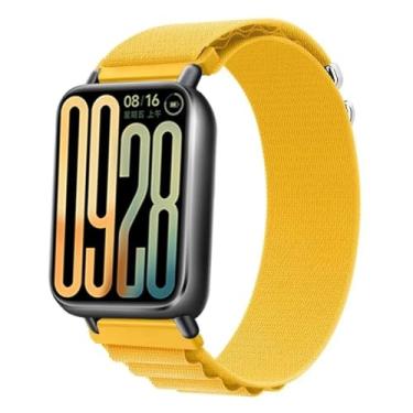 Imagem de Pulseira de Nylon para Mi Band 9 Pro, acessórios de relógio inteligente (Yellow)